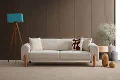 Lyke 3 Sitzer Bettsofa - Sahne