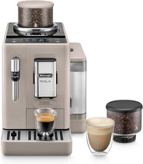 De'Longhi Rivelia EXAM440.55.W Kaffeevollautomat mit LatteCrema Milchsystem, Wechselbarer Bohnenbehälter, 16 Kaffee- & Milchgetränke auf Knopfdruck, Extra-Shot-Funktion, 3,5 Touch-Display, Weiß