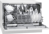 Bomann Mini Geschirrspüler mit Wasseranschluss | inkl. Schlauch | Tisch Geschirrspüler leise | Mini Spülmaschine für kleine Küchen/Camping | Spülmaschine klein m. Überlaufsicherung | TSG 7405 weiß
