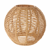 Rattan Pendant Lampshade – Handwoven Round Hanging Light Shade for Living Room & Bedroom