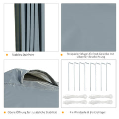 Outsunny Pavillon 3x3 m wasserdicht & faltbar