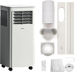 SHINCO Mobile Klimaanlage mit Abluftschlauch, 9000BTU, 2,6 kW, Kühlen&Ventilieren&Entfeuchten, Mobiles Klimagert mit Schlafmodus, Raumgre bis 22㎡, 24-Stunden-Timer