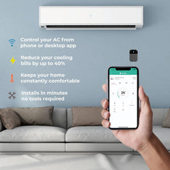 Sensibo Sky, kabellose e Steuerung für Klimaanlagen. Schnelle & einfache DIY-Installation. Komfort dank energieeffizienter Thermostat-Control-App. Kompatibel mit Google, Alexa & Siri