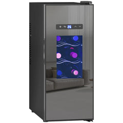 HOMCOM Weinkühlschrank 12 Flaschen 30 L Schwarz