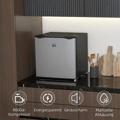HOMCOM Mini-Gefrierschrank 35 L Silber – kompakt & effizient