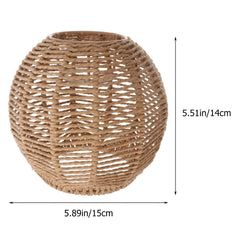 Paralume a sospensione in Rattan – Paralume rotondo intrecciato a mano per soggiorno e camera da letto