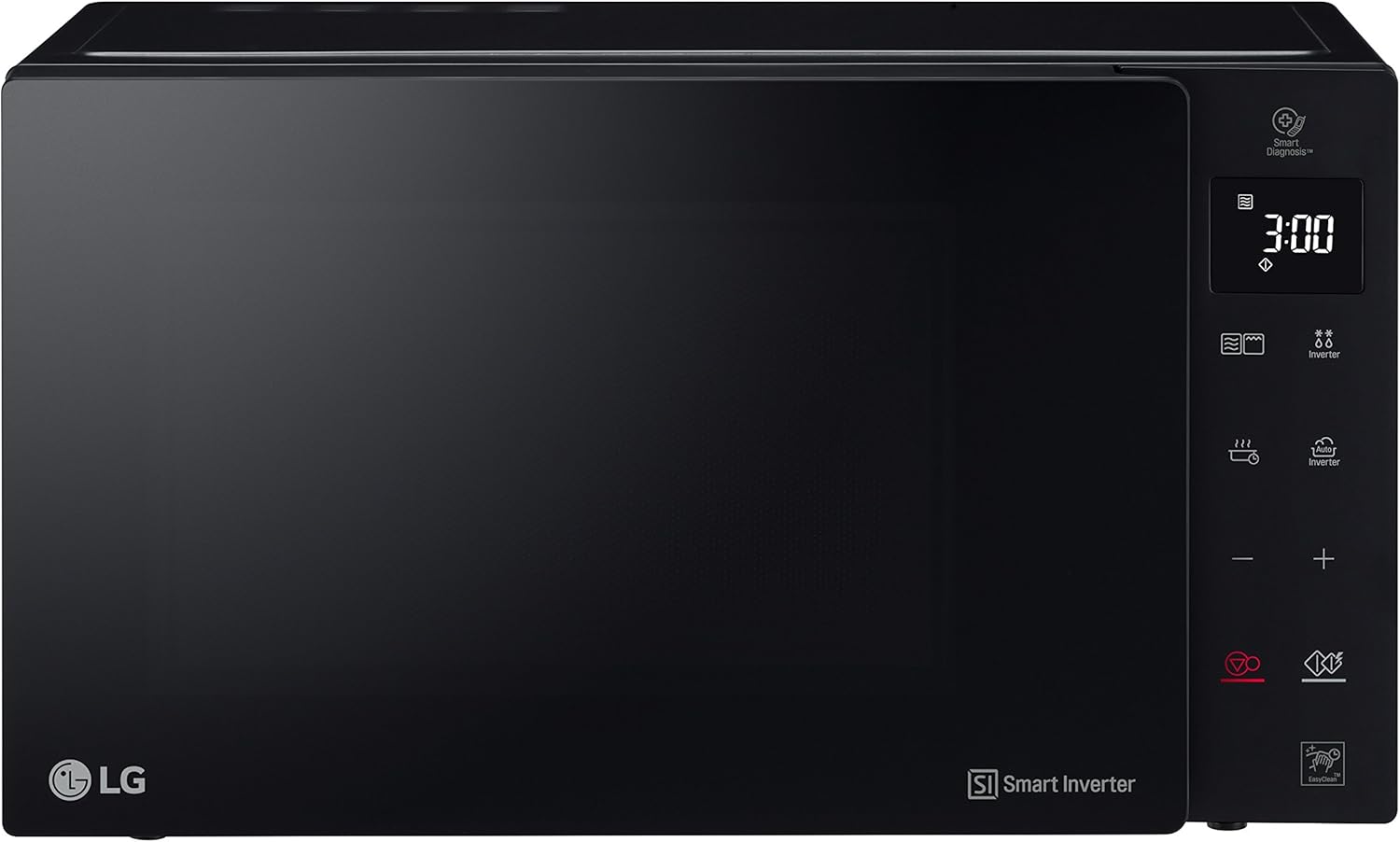 LG MH6535GIS Mikrowelle mit   Inverter Technologie & Quarz Grill, 25 Liter Kapazitt, 1000 W, Automatikprogramme, einstellbare Leistungsstufen für optimales Garen und EasyClean-Funktion, Schwarz