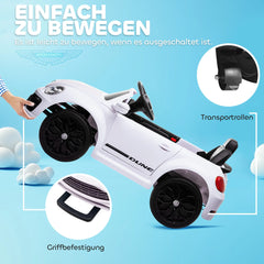 AIYAPLAY Kinder Elektroauto 12V mit Fernbedienung Weiß