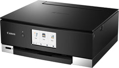 Canon PIXMA TS8750 Multifunktionsdrucker 3in1 (Tintenstrahl,Drucken, Kopieren, Scannen, A4, 10,8 cm Touch LCD, WLAN, Duplexdruck, 2 Papierzuführungen, 2 x 100 Blatt, 6 Separate Tinten) schwarz