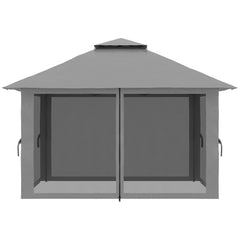 Outsunny Faltpavillon höhenverstellbar UV50+ mit Rollen