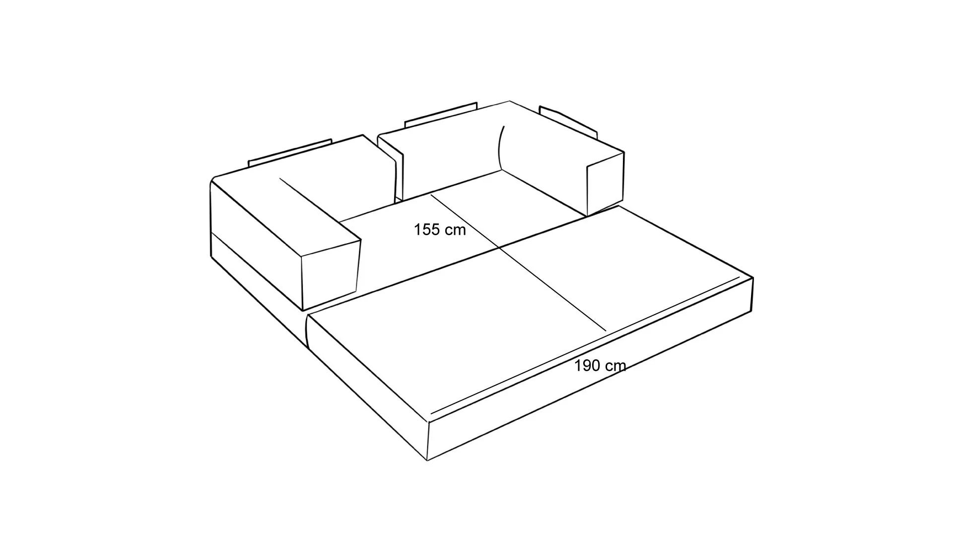 Comfort 3er Sofa - Anthrazit