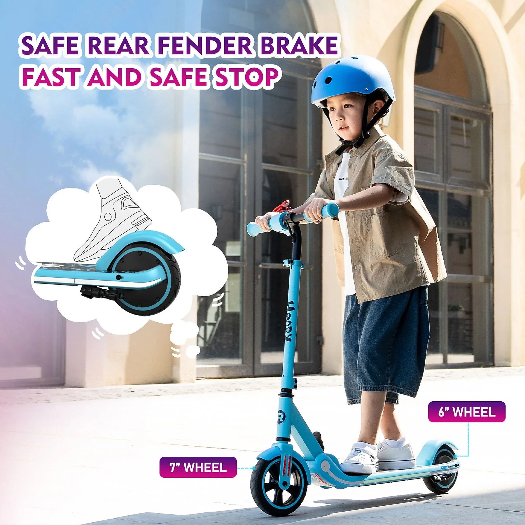 RCB R11 Kid E-scooter mit RCB Logo - Leichter Elektroroller für Kinder