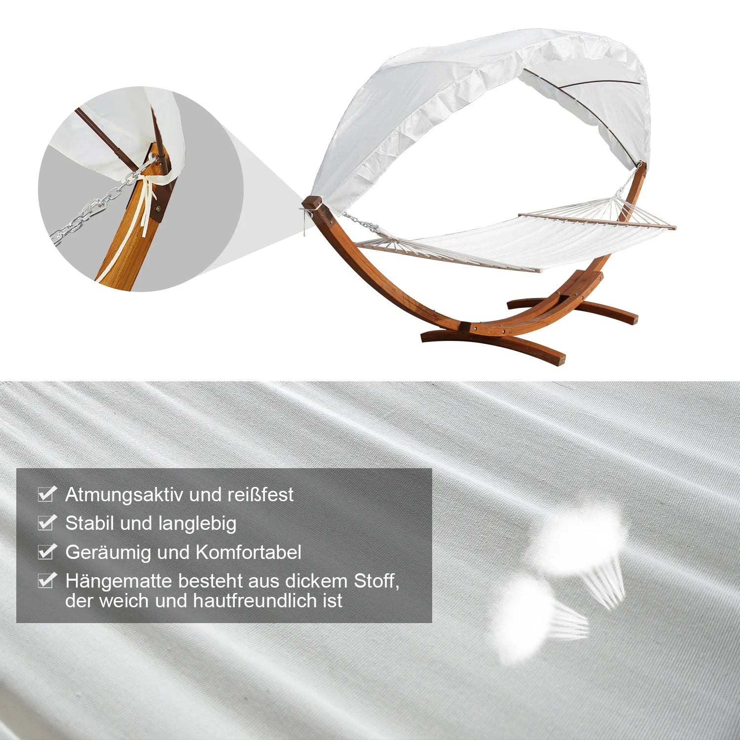 Sonnewelt Hngematte Holz Hammock mit Gestell
