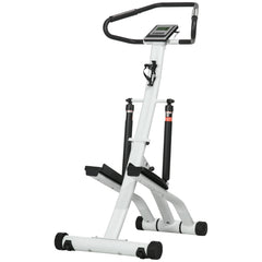 SPORTNOW Stepper mit Handgriff 12 Widerstandsstufen Monitor-Anzeige