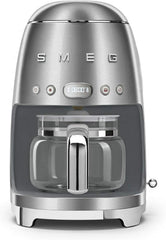 Smeg, DCF02BLMEU, Filter-Kaffeemaschine, Aroma und Autostart-Funktion, Glaskaraffe bis 12 Tassen, 2 Intensitätsniveaus, Warmhaltefunktion, 1050W, Mattschwarz