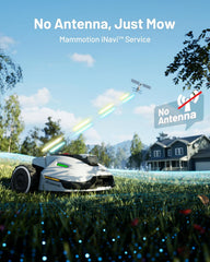 MAMMOTION YUKA Mini 700 Mähroboter ohne Begrenzungskabel, NetRTK+Vision, Keine RTK-Antenne erforderlich, Auto-Kartierung, Empf. 700m², Max. 1100m², mit 4G-Modul, 50% Steigung