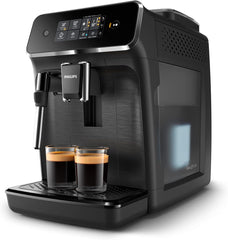 Philips Serie 2200 Kaffeevollautomat – Klassischer Milchaufschumer, Intuitives Touchdisplay, mattes Schwarz (EP2220/10)