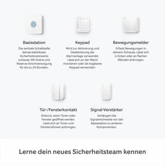 Alarm-Set + Innenkamera 2. Gen + Akku-Videotürklingel im Paket - L