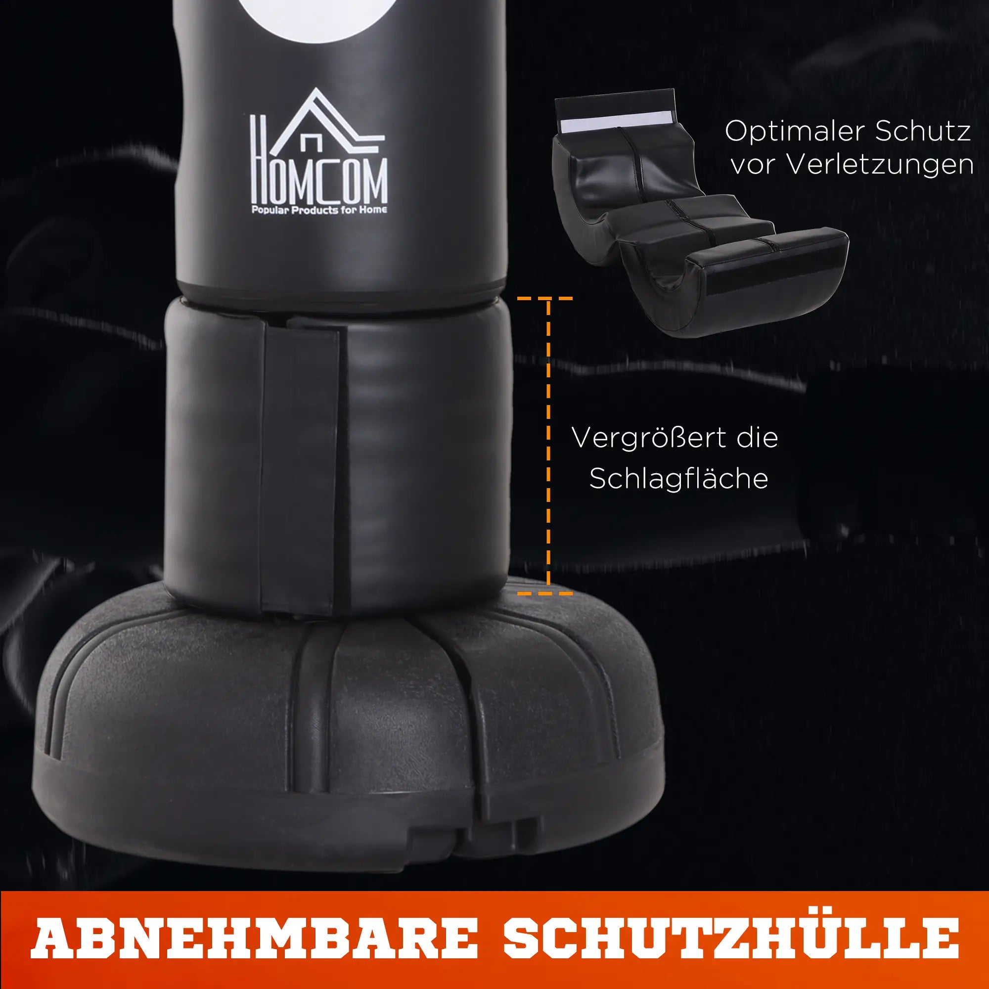 HOMCOM Standboxsack freistehend FLEX-System gepolstert
