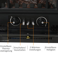HOMCOM Elektrokamin Kaminofen Flammeneffekt Überhitzungsschutz