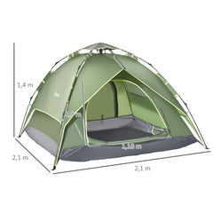 Outsunny Campingzelt 4-Jahreszeiten Quick-Up Überdachung Outdoor
