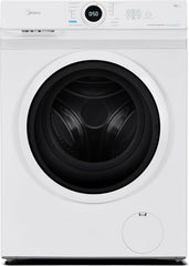 Midea MF10EW80B Waschmaschine / 8kg / 1400 U/Min/EEK A/Inverter Quattro Moto/Dampffunktion/Grosse Trommel/Slim Design/Nachlegefunktion/Kindersicherung/AquaStop, Weiß