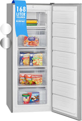 Bomann® Gefrierschrank | Tiefkühlschrank | Freezer | Nutzinhalt 168 Liter | wechselbarer Türanschlag | 4 Sterne Gefrierraum | GS 7340 inox