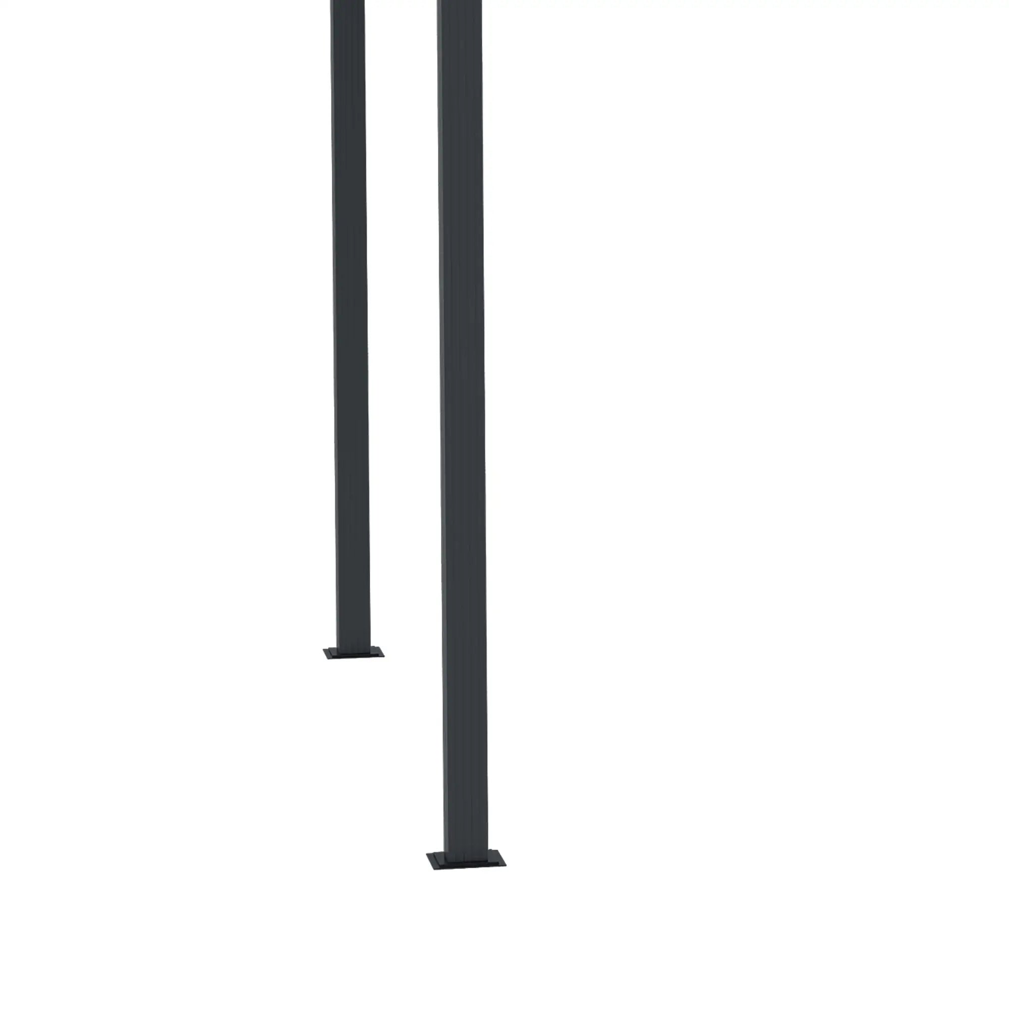 Outsunny Pergola 2,95x2,95 m mit Schiebedach Grau