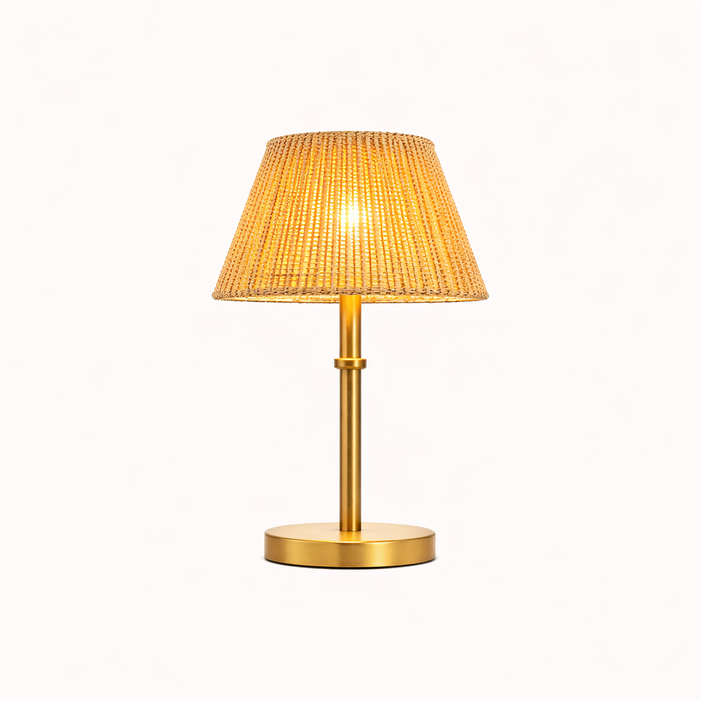 Rattan Table Lamp Shade for Table Lamps, Handwoven Natural Fiber Lampshade