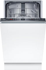 Bosch SPV2IKX10E Serie 2 Smarter Geschirrspüler vollintegriert, 45 cm breit, Besteckkorb, Extra Trocknen auf Knopfdruck, InfoLight roter Lichtpunkt am Boden, AquaStop Schutz gegen Wasserschäden, Weiß
