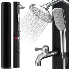 Sonnewelt 60L Solardusche Gartendusche Inkl. Schutzhaube und Handbrause