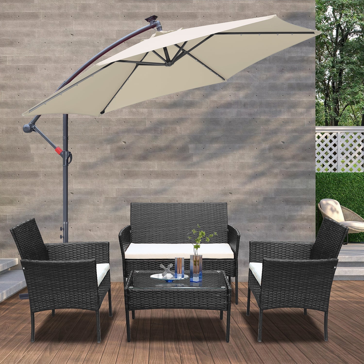 Sonnewelt Polyrattan Sitzgruppe Gartenmbel Set