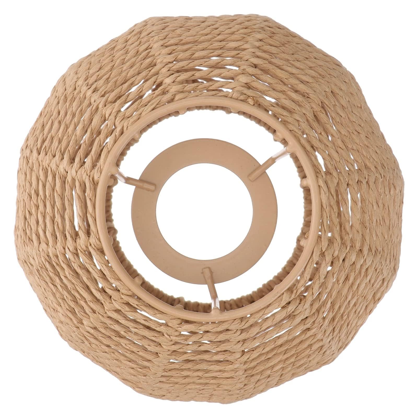 Rattan Pendant Lampshade – Handwoven Round Hanging Light Shade for Living Room & Bedroom